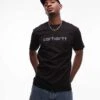 Carhartt WIP Short Sleeve Rivet Script T-shirt In Black For Men
