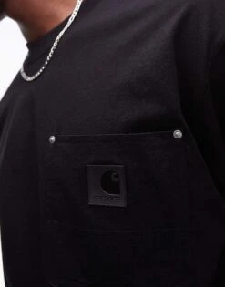 Carhartt WIP Short Sleeve Eldon Pocket T-shirt In Black For Men -Carhartt WIP Sales 207486200 4