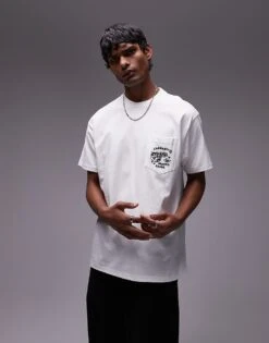 Carhartt WIP Short Sleeve Fragments Pocket T-shirt In White For Men -Carhartt WIP Sales 207486236 1 white 1