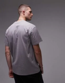 Carhartt WIP American Script T-Shirt In Grey For Men Light Grey -Carhartt WIP Sales 207486261 4