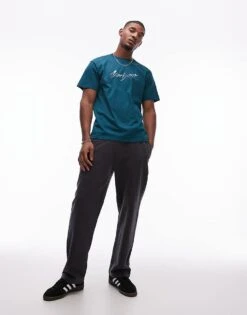 Carhartt WIP Short Sleeve Drip Script T-shirt In Green For Men Mid Green -Carhartt WIP Sales 207486262 3