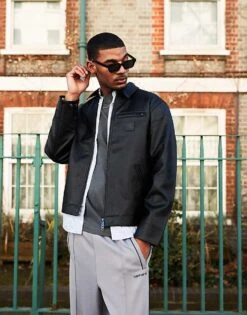 Carhartt WIP Detroit Jacket Faux Leather For Men Black 9 Carhartt WIP Detroit Jacket Faux Leather For Men Black -Carhartt WIP Sales 207486292 1 black 1