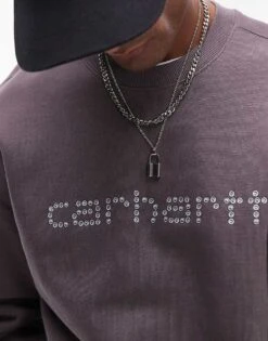 Carhartt WIP Rivet Script Sweatshirt In Brown For Men -Carhartt WIP Sales 207486345 4