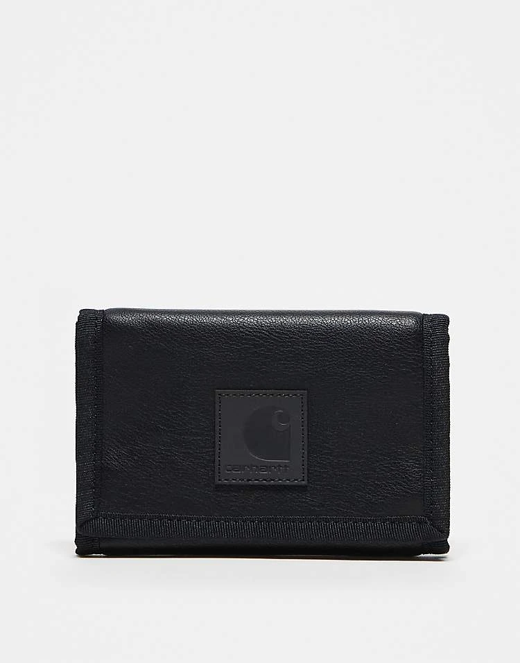 Carhartt WIP Norwich Wallet In Faux Leather For Unisex Black 4 Carhartt WIP Norwich Wallet In Faux Leather For Unisex Black - Image 4