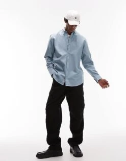 Carhartt WIP Long Sleeve Bolton Shirt In Light Blue For Men -Carhartt WIP Sales 207486369 3