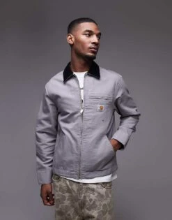 Carhartt WIP Detroit Jacket In Grey For Men