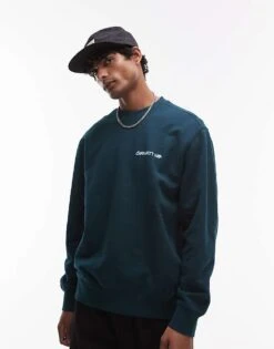 Carhartt WIP Greatest Flicks Sweatshirt In Green For Men Mid Green -Carhartt WIP Sales 207486498 4