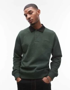 Carhartt WIP Vance Rugby Long Sleeve Shirt In Khaki For Men