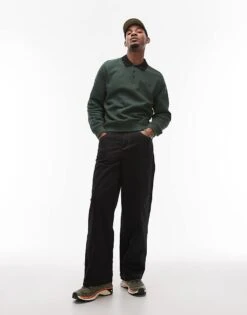 Carhartt WIP Vance Rugby Long Sleeve Shirt In Khaki For Men -Carhartt WIP Sales 207782841 3