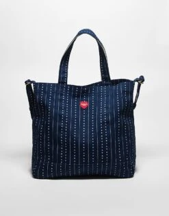 Carhartt WIP Drewe Tote With Heart Logo In Navy For Unisex -Carhartt WIP Sales 207882234 1 navy 1