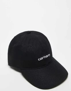 Carhartt WIP Canvas Script Cap In Black For Unisex -Carhartt WIP Sales 207882246 1 black 1