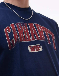 Carhartt WIP Lecture Graphic T-shirt In Navy For Men -Carhartt WIP Sales 207889487 3