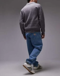 Carhartt WIP Newel Relaxed Tapered Fit Jeans In Light Blue For Men -Carhartt WIP Sales 207889496 3