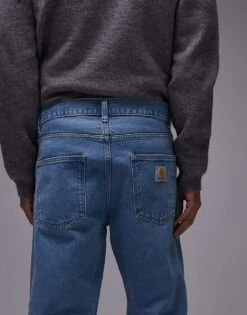 Carhartt WIP Newel Relaxed Tapered Fit Jeans In Light Blue For Men -Carhartt WIP Sales 207889496 4