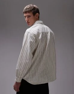 Carhartt WIP Hendry Stripe Shirt In Off White For Men -Carhartt WIP Sales 207889505 3