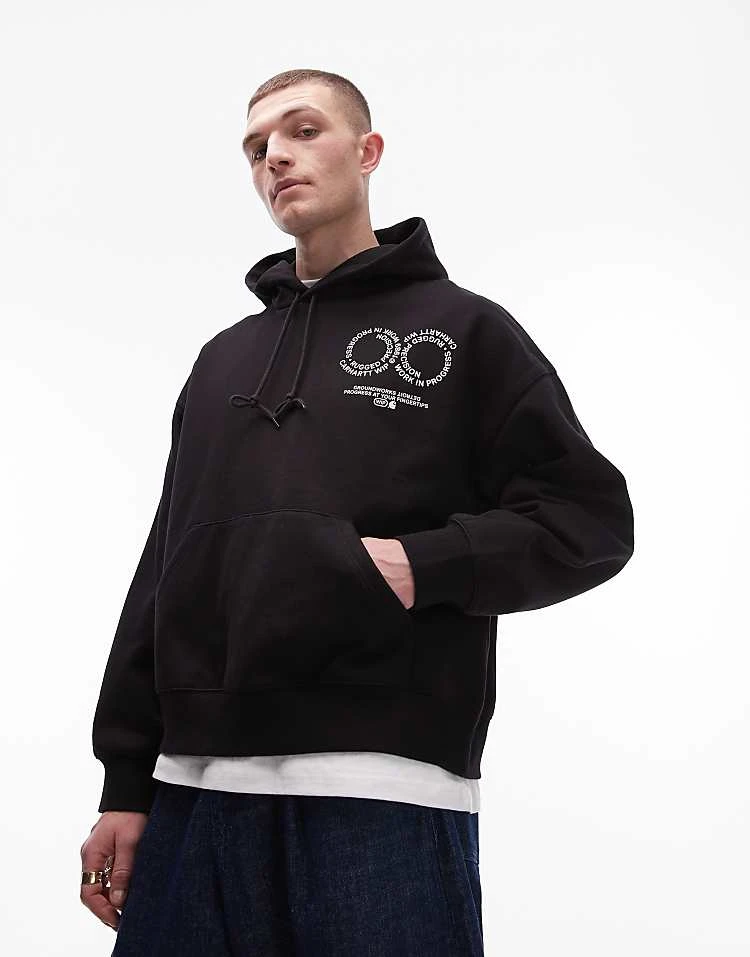 Carhartt WIP Rotation Graphic Hoodie In Black For Men 4 Carhartt WIP Rotation Graphic Hoodie In Black For Men - Image 4