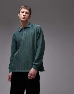 Carhartt WIP Morrison Long Sleeve Rugby Shirt In Green For Men