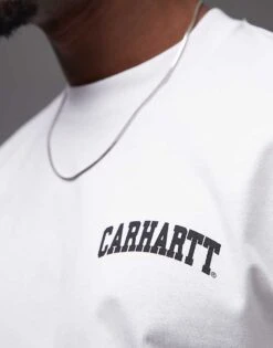 Carhartt WIP University Script T-shirt In White For Men -Carhartt WIP Sales 207889781 3