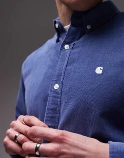 Carhartt WIP Madison Cord Shirt In Blue For Men -Carhartt WIP Sales 207889902 3