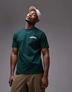 Carhartt WIP University Script T-shirt In Dark Green For Men 9 Carhartt WIP University Script T-shirt In Dark Green For Men -Carhartt WIP Sales 207889933 1 darkgreen 1
