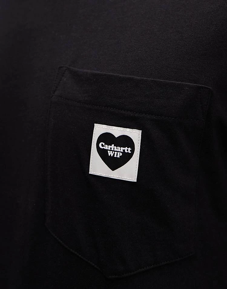 Carhartt WIP Pocket Heart T-shirt In Black For Men 4 Carhartt WIP Pocket Heart T-shirt In Black For Men - Image 4