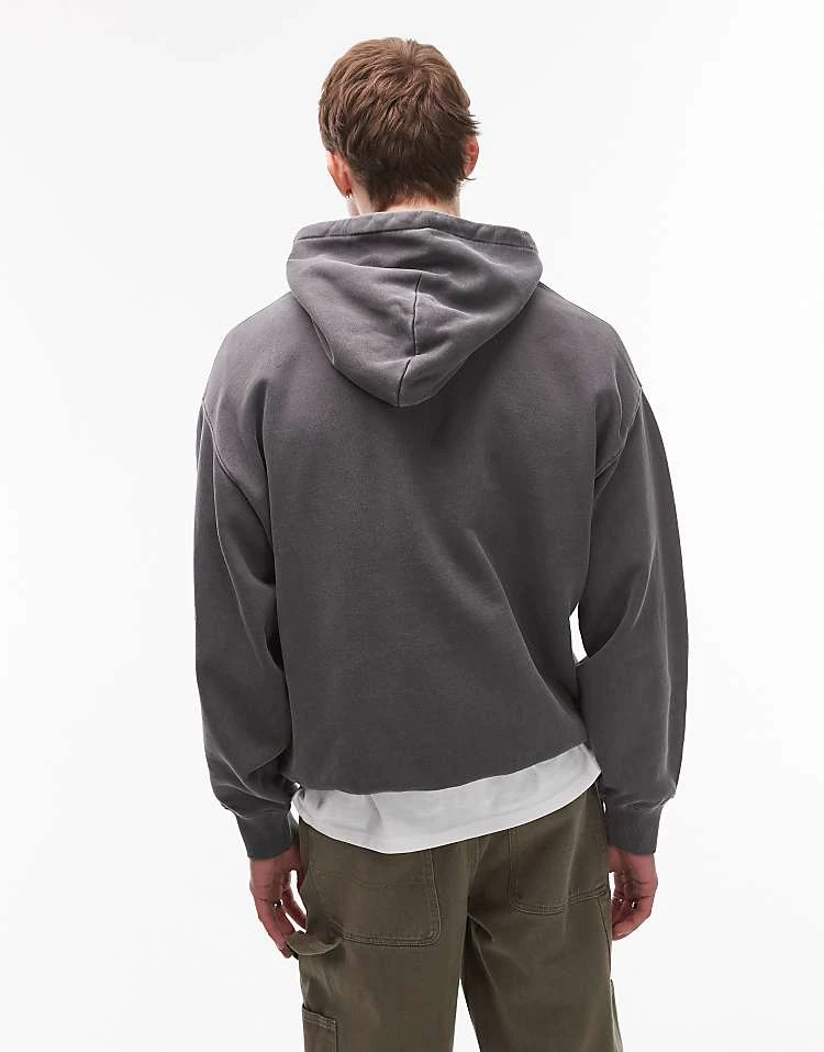 Carhartt WIP Library Graphic Hoodie In Washed Black For Men 4 Carhartt WIP Library Graphic Hoodie In Washed Black For Men - Image 4