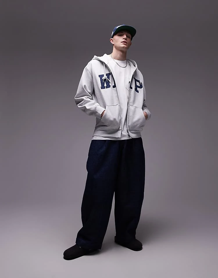 Carhartt WIP Zip Up Hoodie In Grey For Men 4 Carhartt WIP Zip Up Hoodie In Grey For Men - Image 4