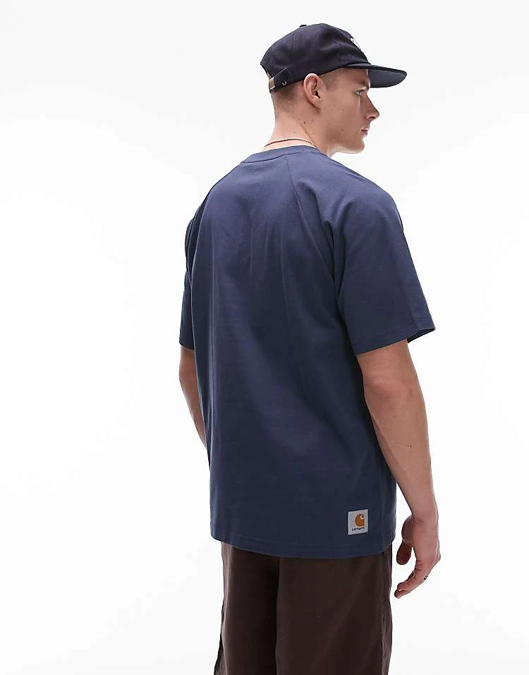 Carhartt WIP T-shirt In Dusky Blue For Men 2 Carhartt WIP T-shirt In Dusky Blue For Men - Image 2