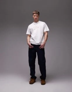 Carhartt WIP Screwed Up Logo Script T-shirt In White For Men -Carhartt WIP Sales 207890077 3