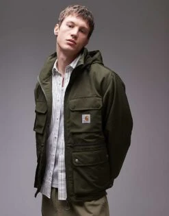 Carhartt WIP Irwin Jacket In Khaki For Men -Carhartt WIP Sales 207890078 1 khaki 1