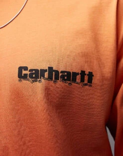 Carhartt WIP Light Work Graphic Long Sleeve T-shirt In Orange For Men -Carhartt WIP Sales 207890109 4