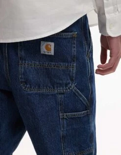 Carhartt WIP Single Knee Shorts In Mid Blue For Men -Carhartt WIP Sales 207890248 4