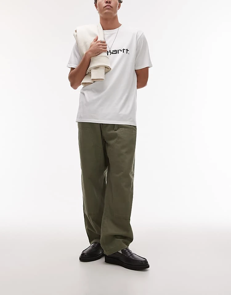 Carhartt WIP Crawford Pants In Khaki For Men 1 Carhartt WIP Crawford Pants In Khaki For Men