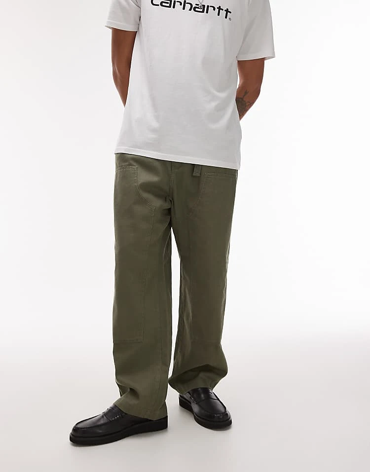 Carhartt WIP Crawford Pants In Khaki For Men 2 Carhartt WIP Crawford Pants In Khaki For Men - Image 2