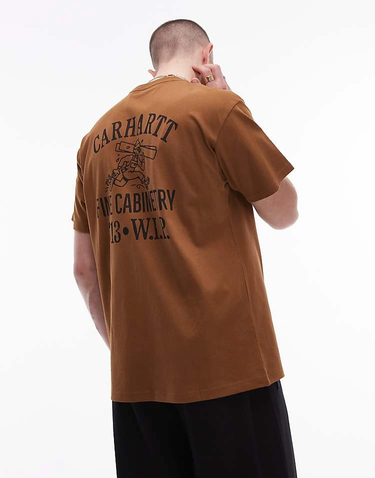 Carhartt WIP Cabinetry Graphic T-shirt In Brown For Men 5 Carhartt WIP Cabinetry Graphic T-shirt In Brown For Men - Image 5
