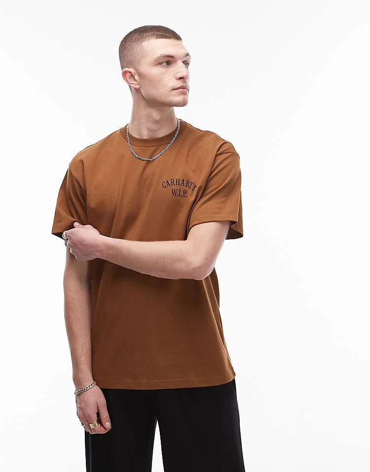 Carhartt WIP Cabinetry Graphic T-shirt In Brown For Men 4 Carhartt WIP Cabinetry Graphic T-shirt In Brown For Men - Image 4