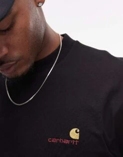 Carhartt WIP American Script T-shirt In Black For Men -Carhartt WIP Sales 207906108 4