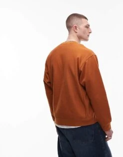 Carhartt WIP American Script Sweatshirt In Burnt Orange For Men -Carhartt WIP Sales 207906119 4