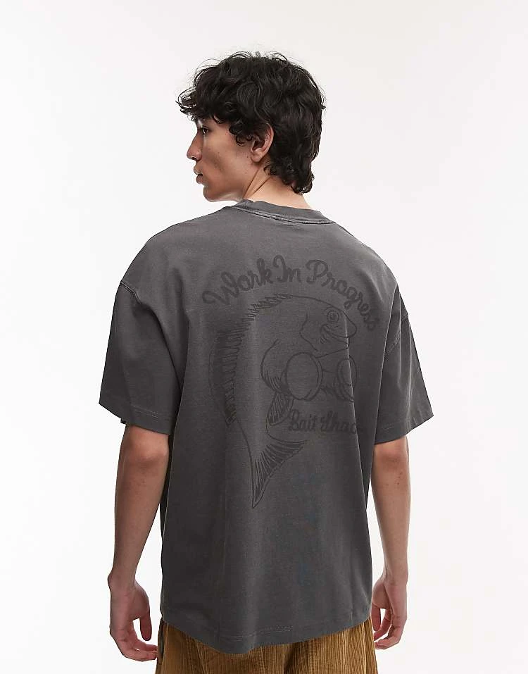 Carhartt WIP Bait Shack Graphic T-shirt In Washed Black For Men 5 Carhartt WIP Bait Shack Graphic T-shirt In Washed Black For Men - Image 5