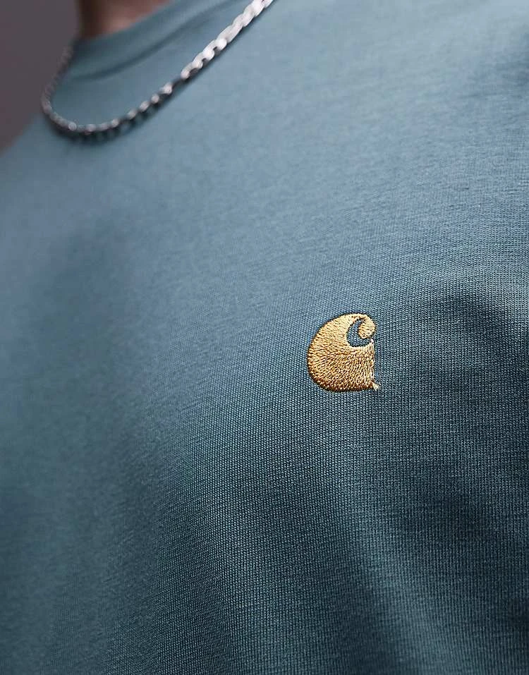 Carhartt WIP Chase T-shirt In Green For Men 3 Carhartt WIP Chase T-shirt In Green For Men - Image 3