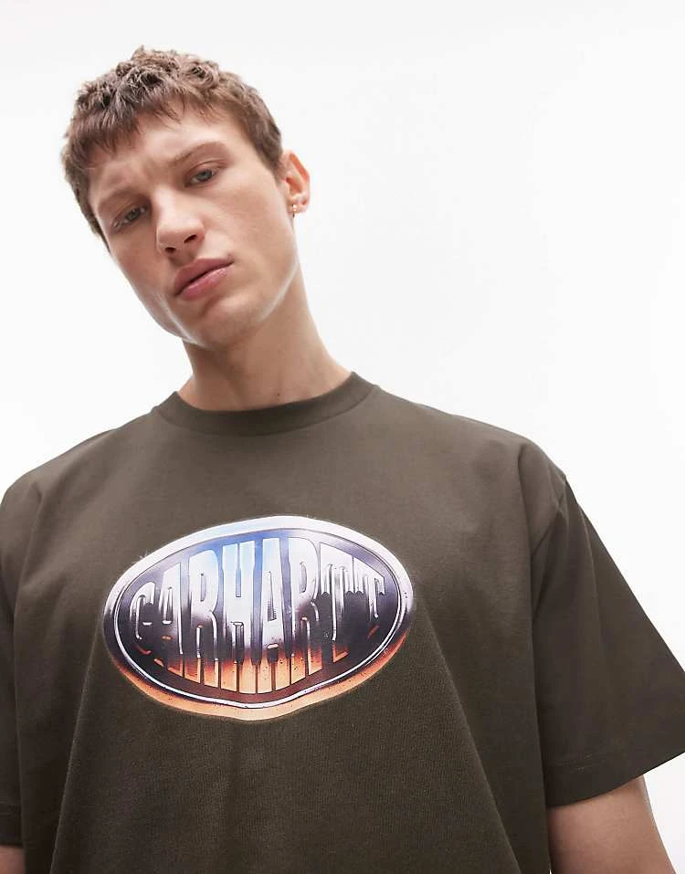 Carhartt WIP Big Time T-shirt In Dark Grey For Men 1 Carhartt WIP Big Time T-shirt In Dark Grey For Men