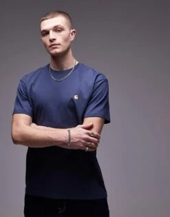 Carhartt WIP Chase T-shirt In Blue For Men