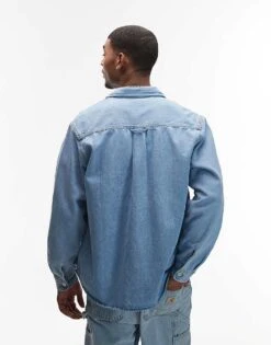 Carhartt WIP Harvey Denim Shirt In Mid Blue For Men 8 Carhartt WIP Harvey Denim Shirt In Mid Blue For Men -Carhartt WIP Sales 207906394 4