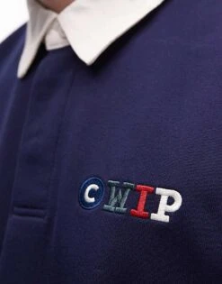 Carhartt WIP Flags Rugby Sweatshirt In Navy For Men -Carhartt WIP Sales 207906426 3