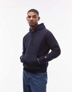Carhartt WIP Chase Hoodie In Dark Navy For Men