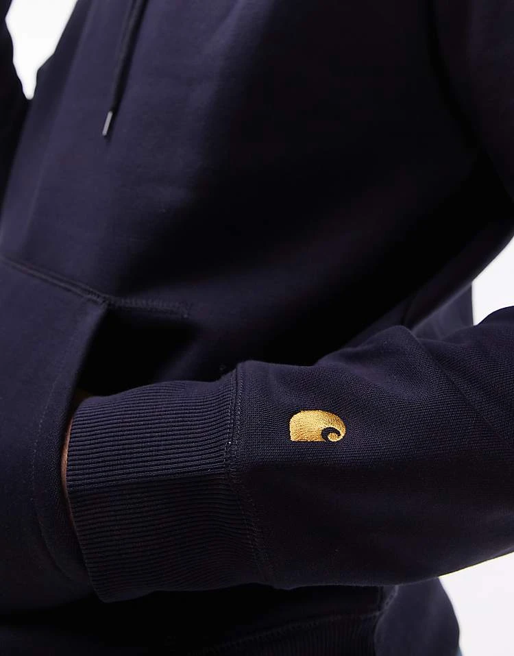 Carhartt WIP Chase Hoodie In Dark Navy For Men 3 Carhartt WIP Chase Hoodie In Dark Navy For Men - Image 3