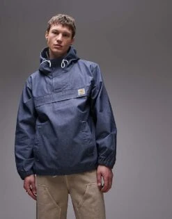 Carhartt WIP Blake Pullover Rain Jacket In Blue For Men -Carhartt WIP Sales 207906474 1 blue 1