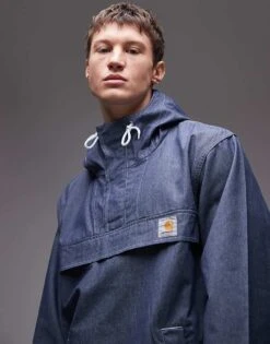 Carhartt WIP Blake Pullover Rain Jacket In Blue For Men -Carhartt WIP Sales 207906474 4