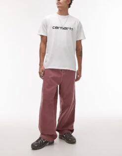 Carhartt WIP Brandon Loose Pants In Dusky Pink For Men -Carhartt WIP Sales 207906576 1 pink 1