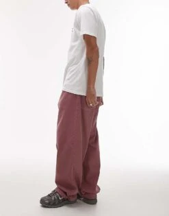 Carhartt WIP Brandon Loose Pants In Dusky Pink For Men -Carhartt WIP Sales 207906576 3